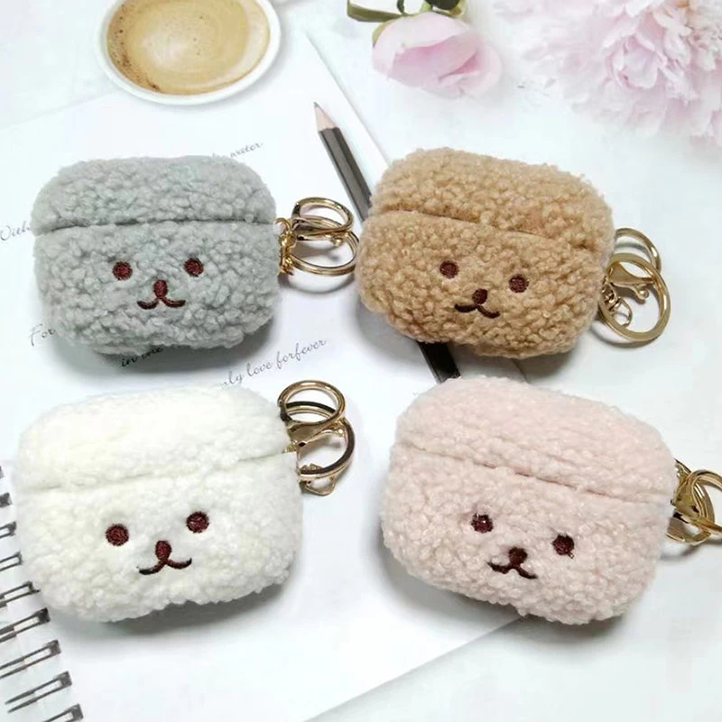 Cute Fluffy Bear Airpods Cases 3 Cute Fluffy Bear Airpods Cases