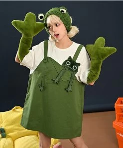 Cute Funny Green Kitten Fake Two T-shirts 10 Cute Funny Green Kitten Fake Two T-shirts -Kawaii Fashion Shop Cute Funny Green Kitten Fake Two T shirts 4