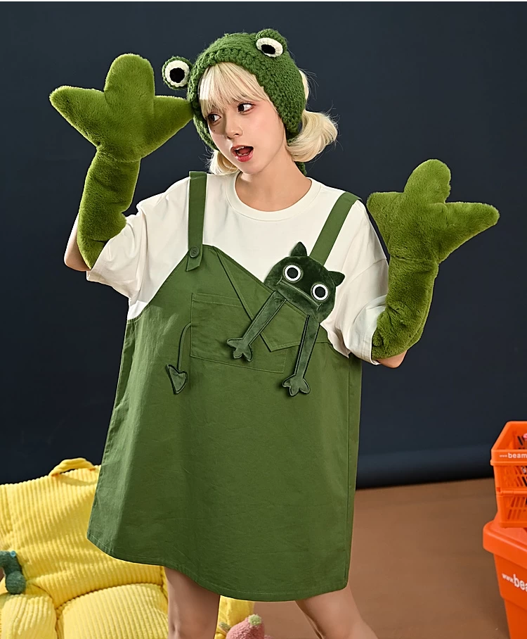 Cute Funny Green Kitten Fake Two T-shirts 5 Cute Funny Green Kitten Fake Two T-shirts - Image 3