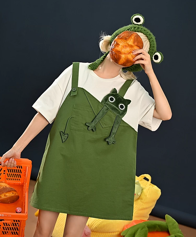 Cute Funny Green Kitten Fake Two T-shirts 6 Cute Funny Green Kitten Fake Two T-shirts - Image 4