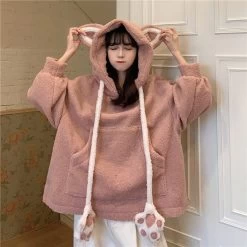 Kawaii Bear’s Ear Sherpa Hoodies