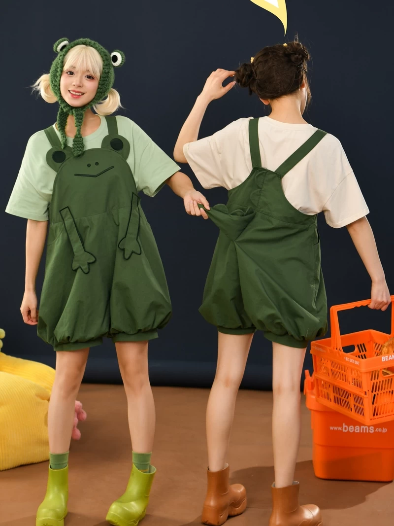 Cute Green Frog Three-Dimensional Overalls 4 Cute Green Frog Three-Dimensional Overalls - Image 2