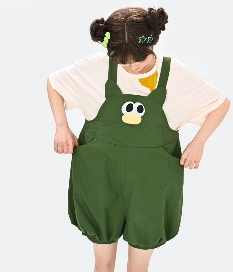 Cute Green Frog Three-Dimensional Overalls 7 Cute Green Frog Three-Dimensional Overalls - Image 5