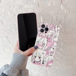 Kawaii Anime Pink Girl IPhone Case -Kawaii Fashion Shop Cute Kawaii anime pink girl phone Case For iPhone 13 12Pro Max 11 XS MAX 12mini 3