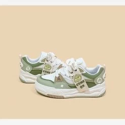 Cute Korean Cartoon Dinosaur Print Sneakers -Kawaii Fashion Shop Cute Korean Cartoon Dinosaur Print Sneakers 4