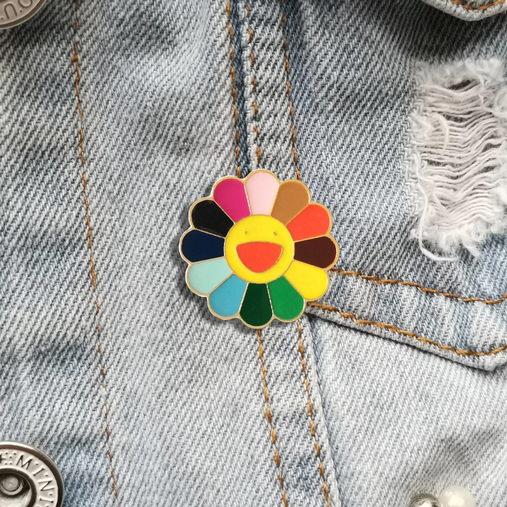 Kpop Sun Flower Enamel Pins 4 Kpop Sun Flower Enamel Pins - Image 2