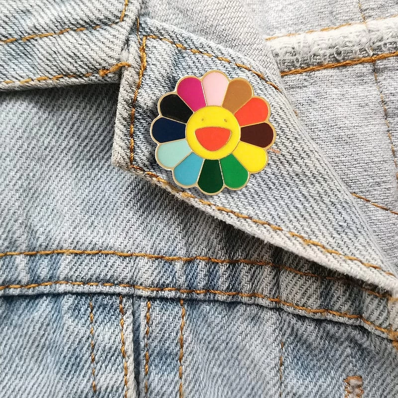 Kpop Sun Flower Enamel Pins 5 Kpop Sun Flower Enamel Pins - Image 3