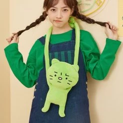 Cute Little Green Cat Doll Messenger Bag -Kawaii Fashion Shop Cute Little Green Cat Doll Messenger Bag 7