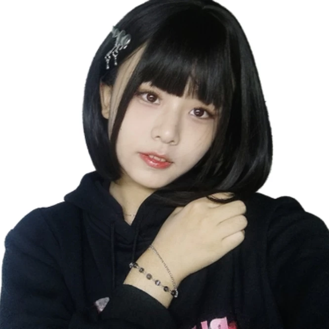 Cute Lolita Black Brown BOBO Wig 6 Cute Lolita Black Brown BOBO Wig - Image 4