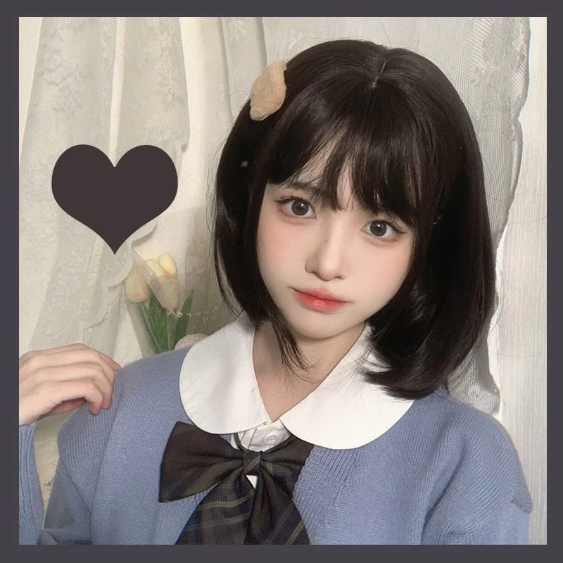 Cute Lolita Black Brown BOBO Wig 3 Cute Lolita Black Brown BOBO Wig