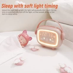 Kawaii Night Light Alarm Clock -Kawaii Fashion Shop Cute Night Light Alarm Clock Timing Countdown Alarm Clock LED Smart Kids Alarm Clock Night Light 2