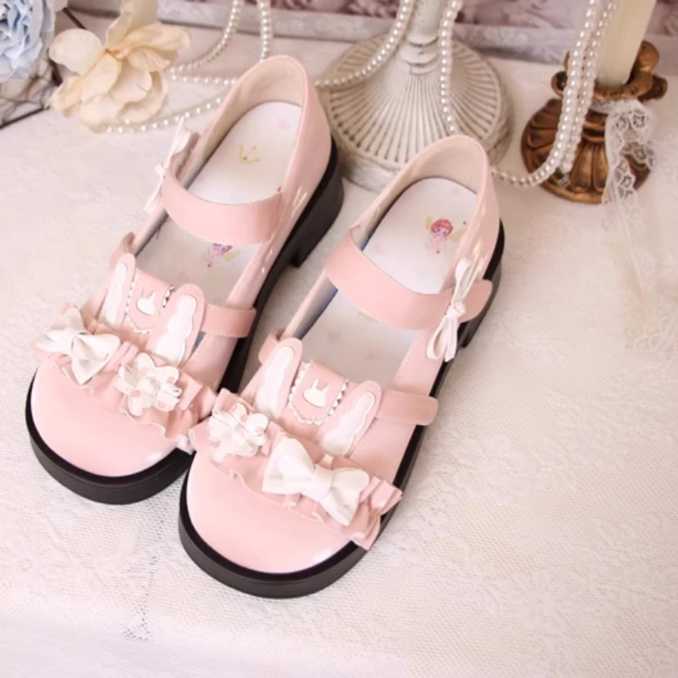 Cute Rabbit Bow Round Toe Lolita Shoes 4 Cute Rabbit Bow Round Toe Lolita Shoes - Image 2