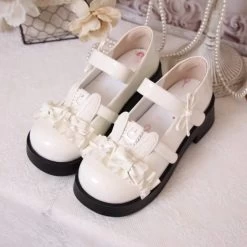 Cute Rabbit Bow Round Toe Lolita Shoes 20 Cute Rabbit Bow Round Toe Lolita Shoes -Kawaii Fashion Shop Cute Rabbit Bow Round Toe Lolita Shoes 11