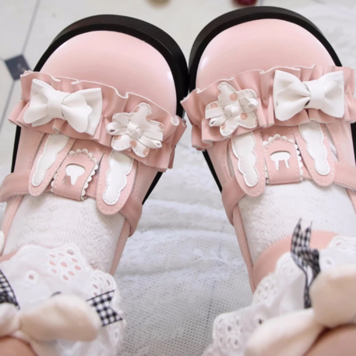 Cute Rabbit Bow Round Toe Lolita Shoes 11 Cute Rabbit Bow Round Toe Lolita Shoes - Image 9