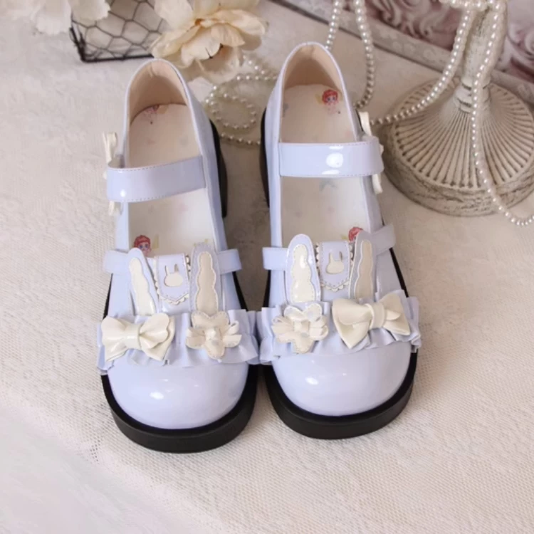 Cute Rabbit Bow Round Toe Lolita Shoes 13 Cute Rabbit Bow Round Toe Lolita Shoes - Image 11