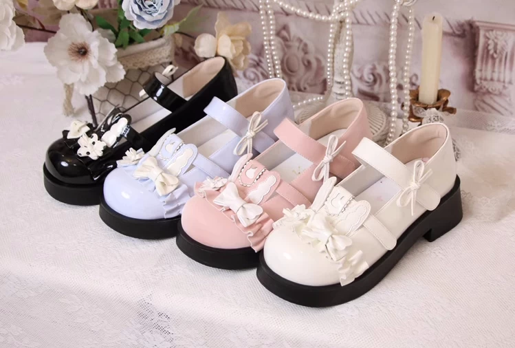 Cute Rabbit Bow Round Toe Lolita Shoes 5 Cute Rabbit Bow Round Toe Lolita Shoes - Image 3