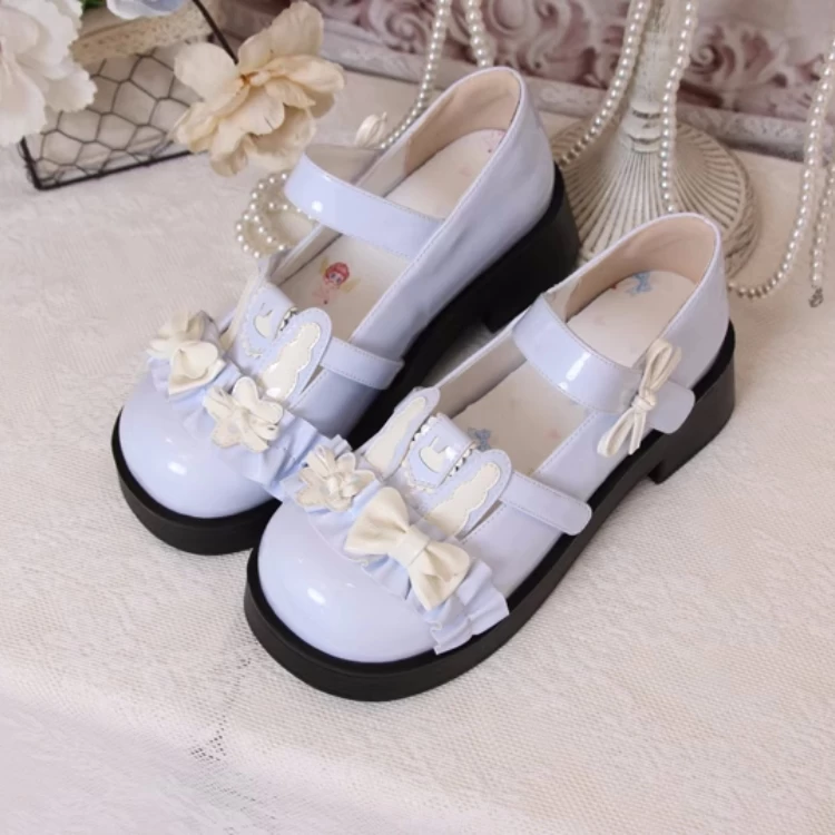 Cute Rabbit Bow Round Toe Lolita Shoes 6 Cute Rabbit Bow Round Toe Lolita Shoes - Image 4