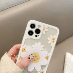 Cute Summer Flower IPhone Case -Kawaii Fashion Shop Cute Summer Flower Phone Case For iphone 12 Pro Max Bracket Cases Covers For iPhone 11 4