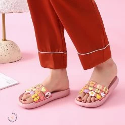 Kawaii Cartoon Slippers 13 Kawaii Cartoon Slippers -Kawaii Fashion Shop Cute Women Men Slippers Summer Slides Cartoon Bear Fruits Home Indoor Thick Soled Sandals Ladies Couples 5