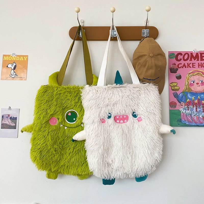 Cute Little Monster Plush Shoulder Bag 5 Cute Little Monster Plush Shoulder Bag - Image 3