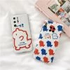 Cute Cartoon Little Monster Huawei Phone Case -Kawaii Fashion Shop Cute cartoon little monster for huawei phone case couple style lens protection silicone soft shell mate30pro