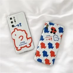 Cute Cartoon Little Monster Huawei Phone Case -Kawaii Fashion Shop Cute cartoon little monster for huawei phone case couple style lens protection silicone soft shell mate30pro 2