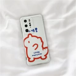 Cute Cartoon Little Monster Huawei Phone Case -Kawaii Fashion Shop Cute cartoon little monster for huawei phone case couple style lens protection silicone soft shell mate30pro 3