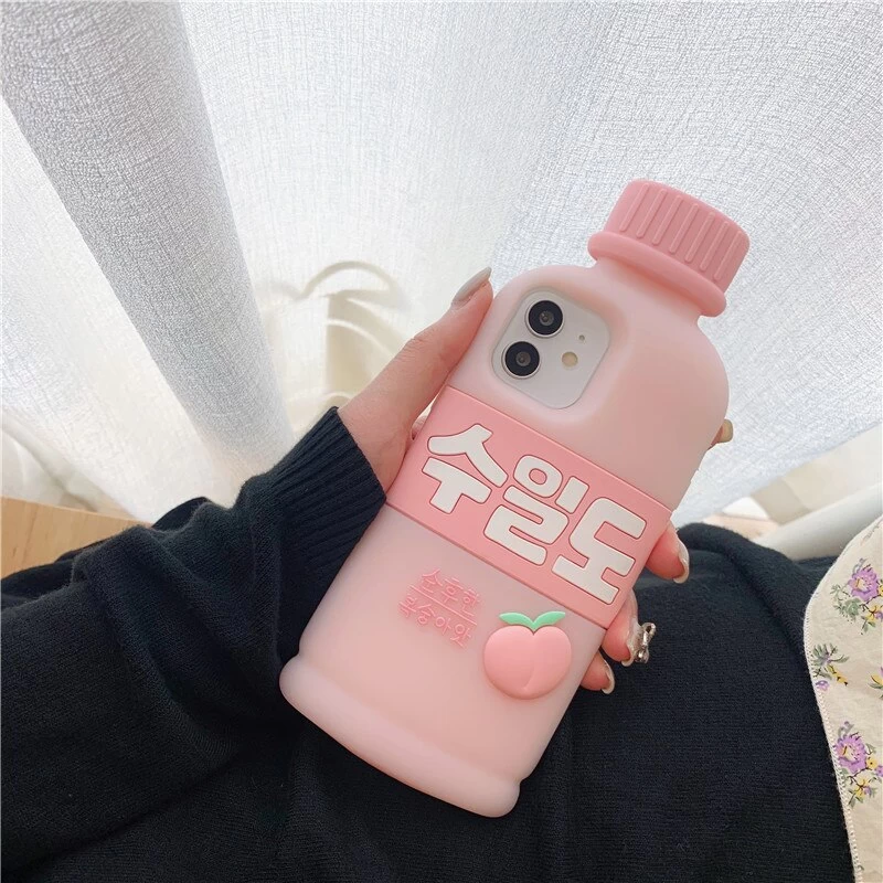 Cute Pink Drink Bottle IPhone Case 4 Cute Pink Drink Bottle IPhone Case - Image 2