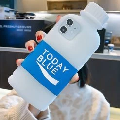 Cute Pink Drink Bottle IPhone Case 11 Cute Pink Drink Bottle IPhone Case -Kawaii Fashion Shop Cute pink peach water Drink bottle Phone case For iPhone 13 12 Mini 11 Pro Max 3