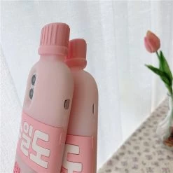 Cute Pink Drink Bottle IPhone Case 13 Cute Pink Drink Bottle IPhone Case -Kawaii Fashion Shop Cute pink peach water Drink bottle Phone case For iPhone 13 12 Mini 11 Pro Max 5
