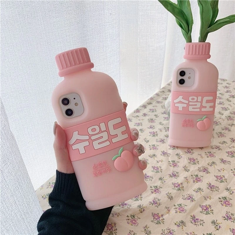 Cute Pink Drink Bottle IPhone Case 3 Cute Pink Drink Bottle IPhone Case