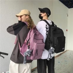 Aesthetic College Multi-Pocket Backpack -Kawaii Fashion Shop DCIMOR New Double deck Waterproof Nylon Women Backpack Female Multi pocket Laptop Backpack Unisex Travel Bag 3