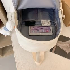 Kawaii Korean Students Nylon Backpack -Kawaii Fashion Shop DCIMOR New Waterproof Nylon Women Backpack Female Solid Color Portable Travel Bag Teenage Girl Kawaii Schoolbag 5