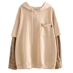 Kawaii Korean Style Hoodies -Kawaii Fashion Shop Deeptown Kawaii Hoodies Korean Style Sweatshirt Women Spring 2021 Fashion Ladies Cotton Long Sleeve Top Streetwear 4