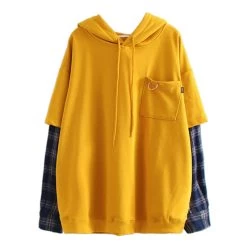 Kawaii Korean Style Hoodies -Kawaii Fashion Shop Deeptown Kawaii Hoodies Korean Style Sweatshirt Women Spring 2021 Fashion Ladies Cotton Long Sleeve Top Streetwear 5