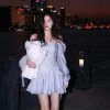 Sexy Solid Simple Mini Dress -Kawaii Fashion Shop Dress Women Sexy Tender Ladies Solid Simple Shirring New Fashion Mini Vintage Autumn Elegant Off The