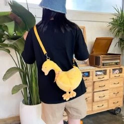 Kawaii Plush Duck Handbags -Kawaii Fashion Shop Duck Design Plush Women s Purses and Handbags Funny Shoulder Bag Designer Small Crossbody Bag Girl 5