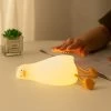 Sleeping Duck Night Light -Kawaii Fashion Shop Duck Led Night Light Cartoon Silicone Rechargeable Lamp Patting Switch Children Nightlight Kid Bedroom Decoration Birthday