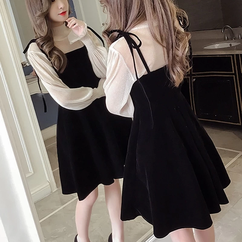 Vintage Black Swan Velet Slip Dresses 7 Vintage Black Swan Velet Slip Dresses - Image 5