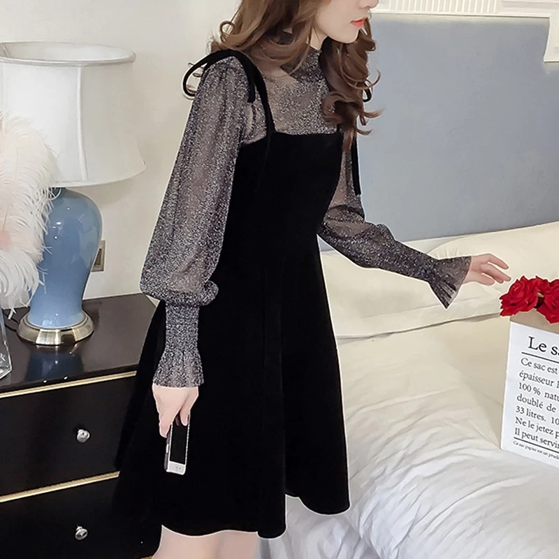 Vintage Black Swan Velet Slip Dresses 8 Vintage Black Swan Velet Slip Dresses - Image 6