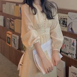 Korean Vintage Slim Dress