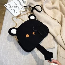 Kawaii Bear Shoulder Handbags -Kawaii Fashion Shop Fashion Bear shaped Shoulder Handbags Animal Bag Chain Cute Small Bag Phone Pouch Crossbody Bags for 2