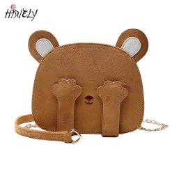 Kawaii Bear Shoulder Handbags -Kawaii Fashion Shop Fashion Bear shaped Shoulder Handbags Animal Bag Chain Cute Small Bag Phone Pouch Crossbody Bags for 4