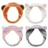 Kawaii Cat Ears Hairbands -Kawaii Fashion Shop Fashion Lovely Soft Carol Fleece Cat Ear Makeup Cosmetic Shower Elastic Hair Band Spa Headband Wash