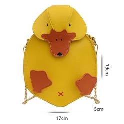 Kawaii Cartoon Duck Shoulder Bag -Kawaii Fashion Shop Fashion Women Girl Cartoon Duck Color Block Crossbody Messenger Shoulder Bag 5