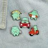 Cute Cartoon Frog Series Brooch 1 Cute Cartoon Frog Series Brooch -Kawaii Fashion Shop Fashionable Cartoon Cute Frog Series Brooch Creative Mini Car Swimming Ring Shape Small Animal Funny Badge