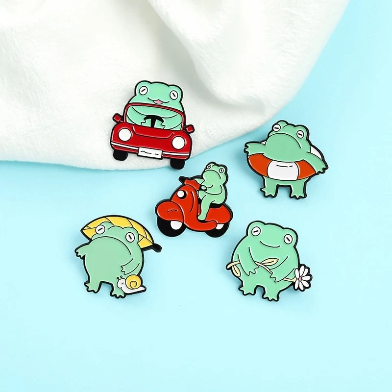 Cute Cartoon Frog Series Brooch 5 Cute Cartoon Frog Series Brooch - Image 3