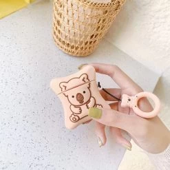 Cute Cartoon Koala Biscuits Bear AirPods Case -Kawaii Fashion Shop For AirPods pro Case Cute Cartoon Koala Biscuits Bear Earphone Case For Apple Airpods 1 2 3
