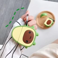 Kawaii 3D Avocado Airpods Case -Kawaii Fashion Shop Funny Cartoon 3D Avocado Earphone Case For Apple Airpods 1 2 3 Pro Cute Silicone Wireless 5
