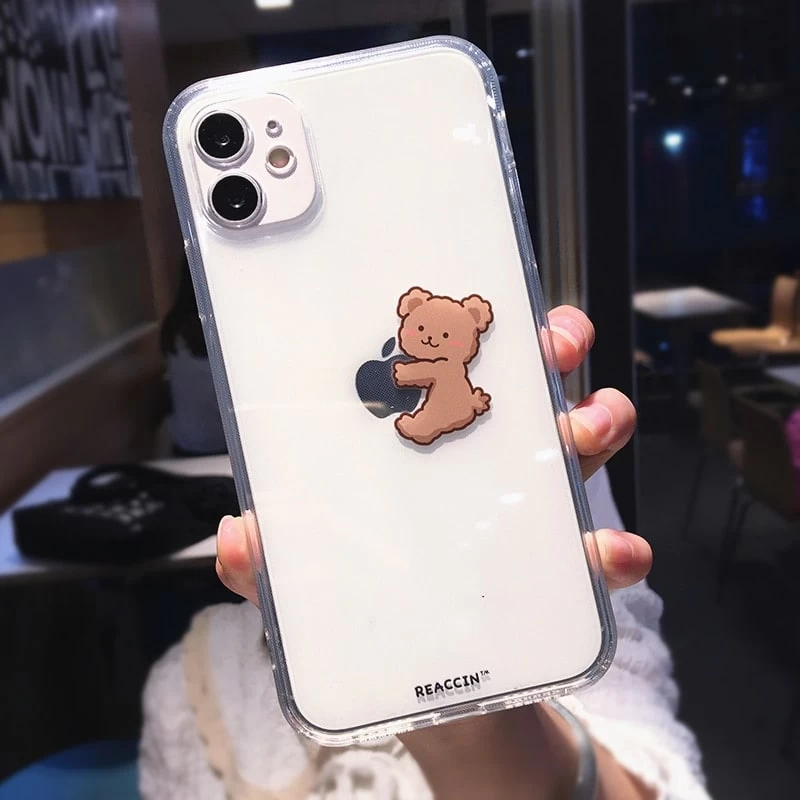 Cute Cartoon Bear Couple IPhone Case 4 Cute Cartoon Bear Couple IPhone Case - Image 2